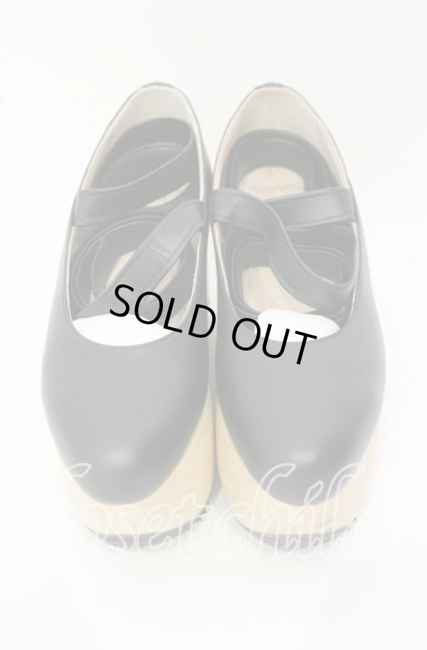 画像2: Worlds End 中古 / Rocking Horse Shoe Ballerina（ロッキンホースシューズバレリーナ） 3（22cm） ブラックｘナチュラル  O-25-09-28-038-sh-YM-OS (2)