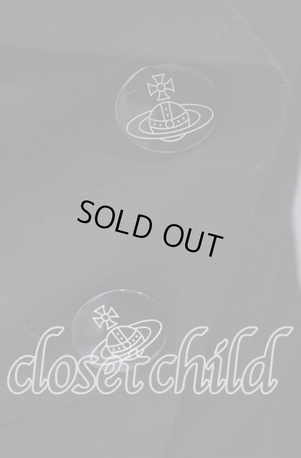 画像2: ヴィヴィアンウエストウッド 中古 / アシンメトリーテーラードジャケット 2 ブラック  O-25-09-28-006-jc-YM-OS (2)