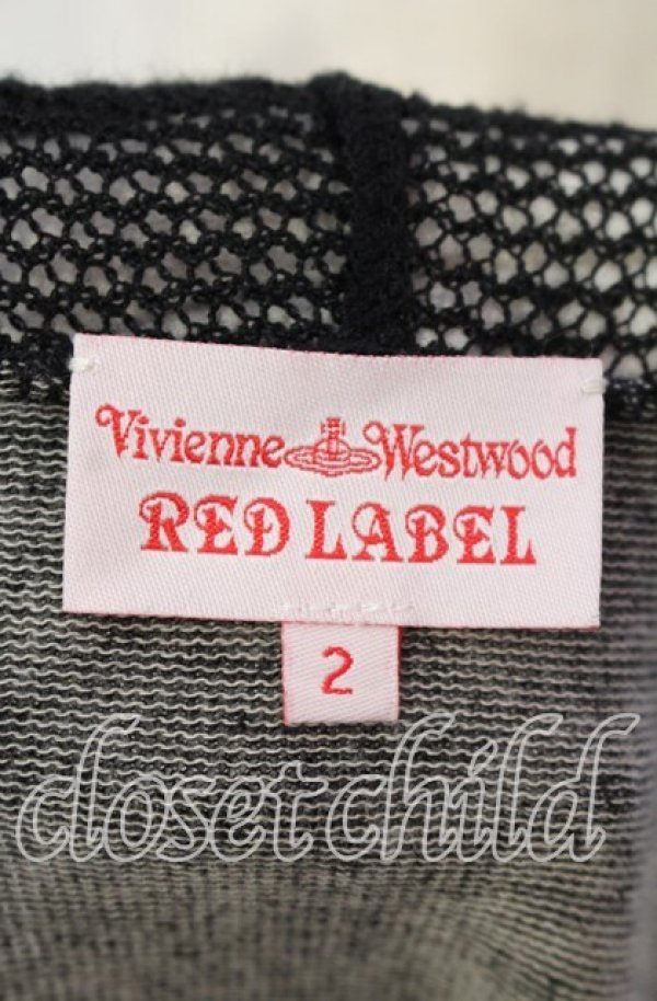 画像5: ヴィヴィアンウエストウッド 中古 / メッシュ切リ替エロングカーディガン 2 ブラックｘグレー  O-25-09-28-008-to-YM-ZH (5)