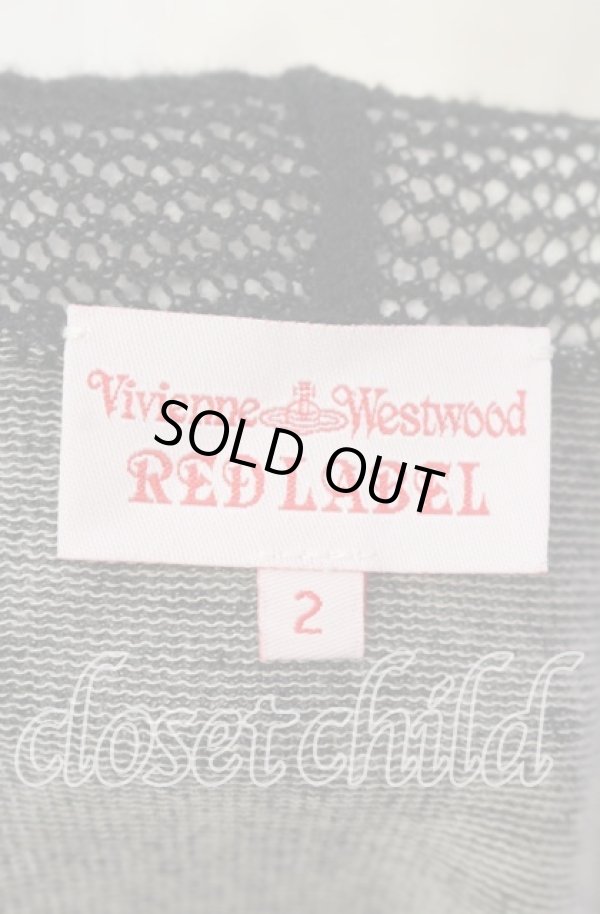 画像5: ヴィヴィアンウエストウッド 中古 / メッシュ切リ替エロングカーディガン 2 ブラックｘグレー  O-25-09-28-008-to-YM-ZH (5)