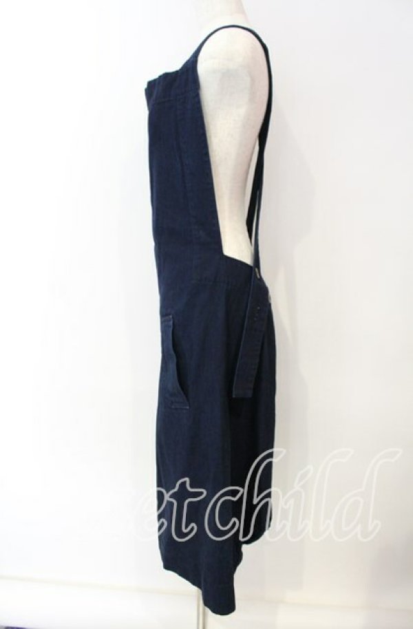 画像2: ヴィヴィアンウエストウッド 中古 / デニムエプロンジャンパースカート 2 インディゴ  O-25-09-28-010-op-YM-ZH (2)