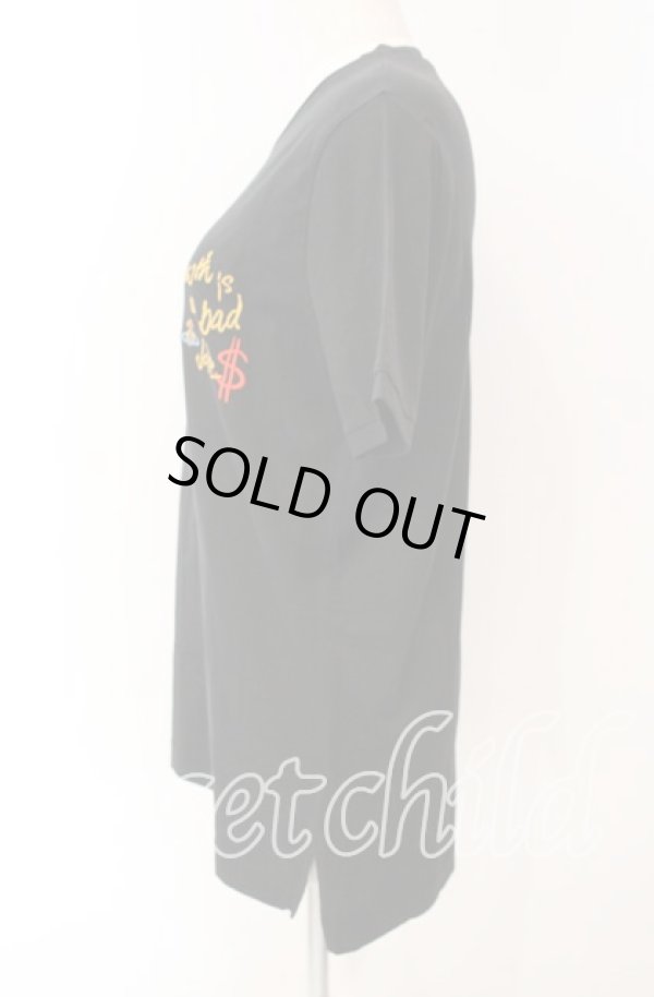 画像3: ヴィヴィアンウエストウッド 中古 / Growth Is A Bad Joke Peru Tシャツ L ブラック  O-25-09-28-012-ts-YM-OS (3)