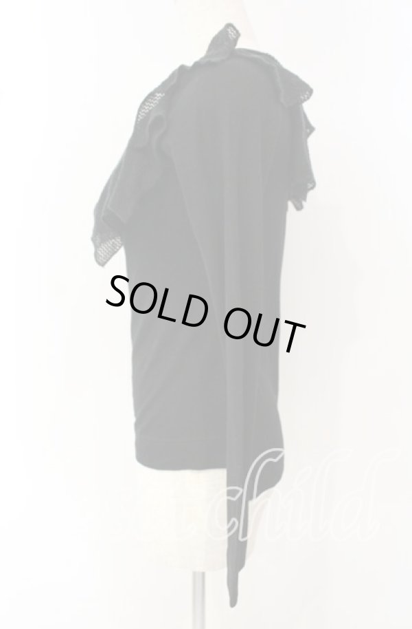 画像3: ヴィヴィアンウエストウッド 中古 / メッシュガーゼ襟カットソー 1 ブラック  O-25-09-28-013-to-YM-OS (3)