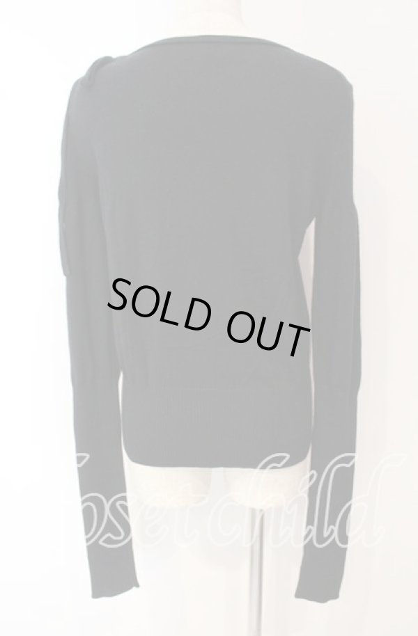 画像4: ヴィヴィアンウエストウッド 中古 / オーブ刺繍ラウンドネックニットソー 3 ブラック  O-25-09-28-014-to-YM-OS (4)