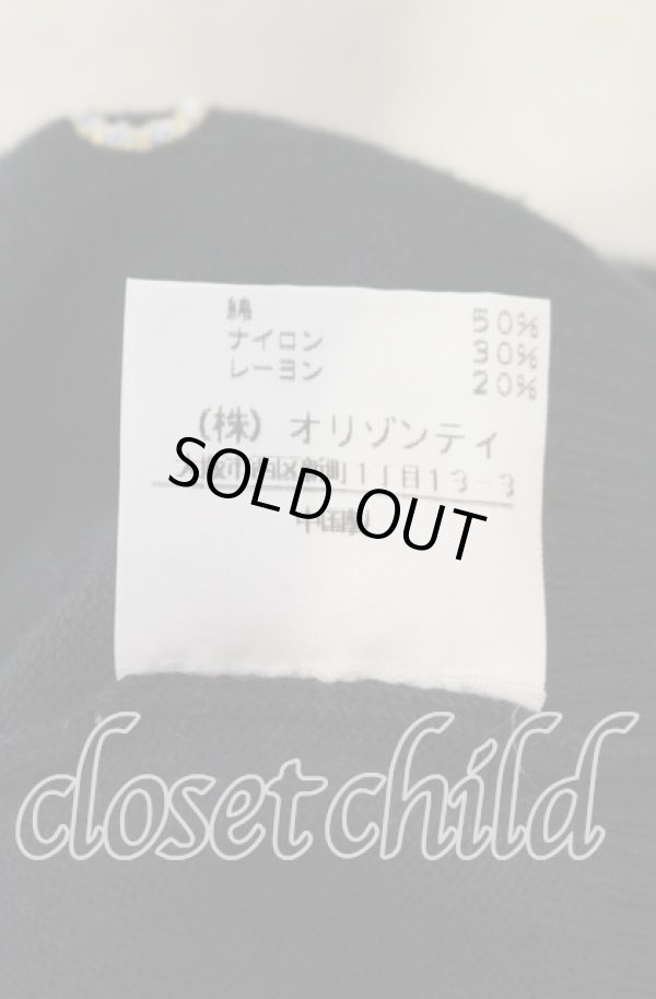 画像6: ヴィヴィアンウエストウッド 中古 / オーブ刺繍ラウンドネックニットソー 3 ブラック  O-25-09-28-014-to-YM-OS (6)