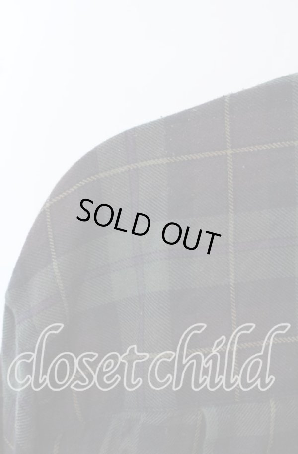 画像4: ヴィヴィアンウエストウッド MAN 中古 / チェックカジュアルシャツ 44 グリーン  O-25-09-28-002-bl-YM-ZH (4)