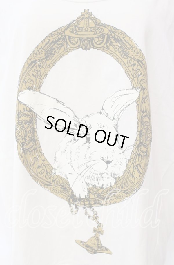 画像2: ヴィヴィアンウエストウッド 中古 / ラビットフレームTシャツ 2 ホワイト  O-25-09-28-017-to-YM-ZH (2)