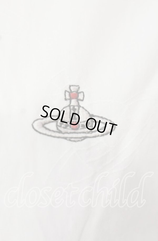 画像2: ヴィヴィアンウエストウッド 中古 / ORBジャガード半袖シャツ 01 ホワイト  O-25-10-12-018-bl-IG-OS (2)