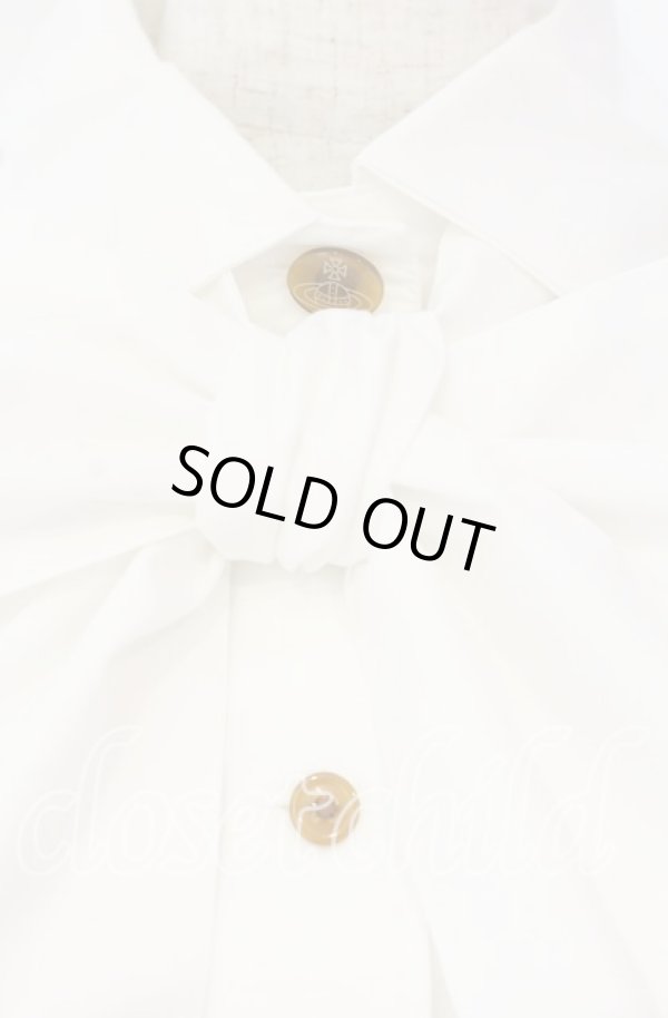 画像2: ヴィヴィアンウエストウッド 中古 / ボウタイブラウス 2 ホワイト  O-25-10-12-019-bl-IG-OS (2)