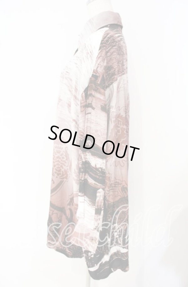 画像3: ヴィヴィアンウエストウッド 中古 / London bridgeバックギャザーオーバーサイズシャツ（ロンドンブリッジ） 00 レッド系  O-25-10-12-020-bl-YM-ZH (3)