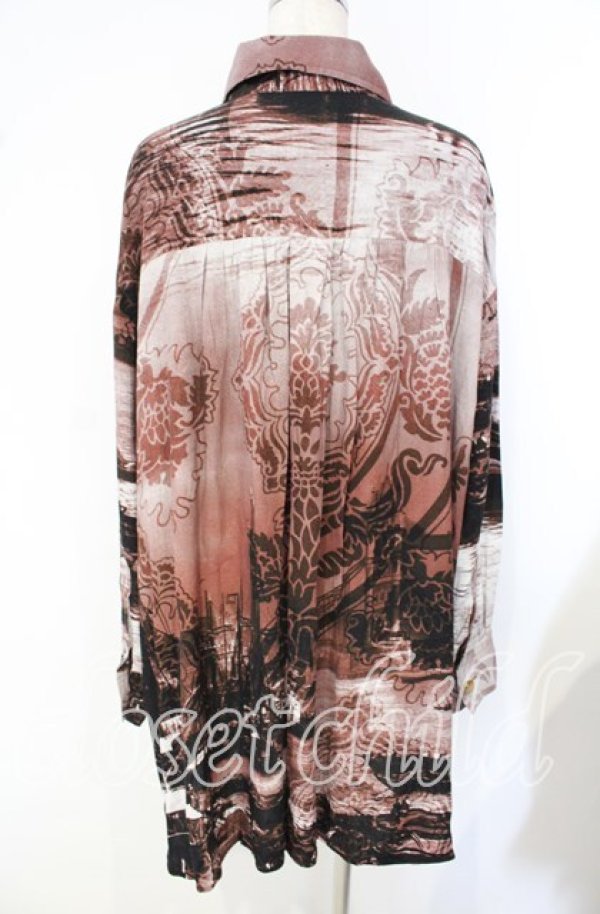 画像4: ヴィヴィアンウエストウッド 中古 / London bridgeバックギャザーオーバーサイズシャツ（ロンドンブリッジ） 00 レッド系  O-25-10-12-020-bl-YM-OS (4)