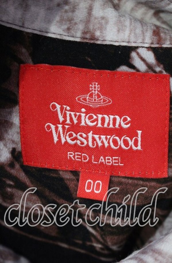 画像5: ヴィヴィアンウエストウッド 中古 / London bridgeバックギャザーオーバーサイズシャツ（ロンドンブリッジ） 00 レッド系  O-25-10-12-020-bl-YM-OS (5)