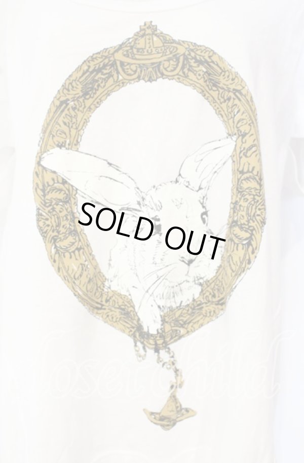 画像2: ヴィヴィアンウエストウッド 中古 / ラビットフレームTシャツ 2 ホワイト  O-25-10-12-023-to-YM-ZH (2)