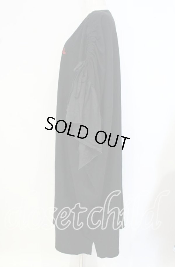 画像3: ヴィヴィアンウエストウッド 中古 / ギャザースリーブスクエアカットワンピース 00 ブラック  O-25-10-12-024-op-YM-OS (3)