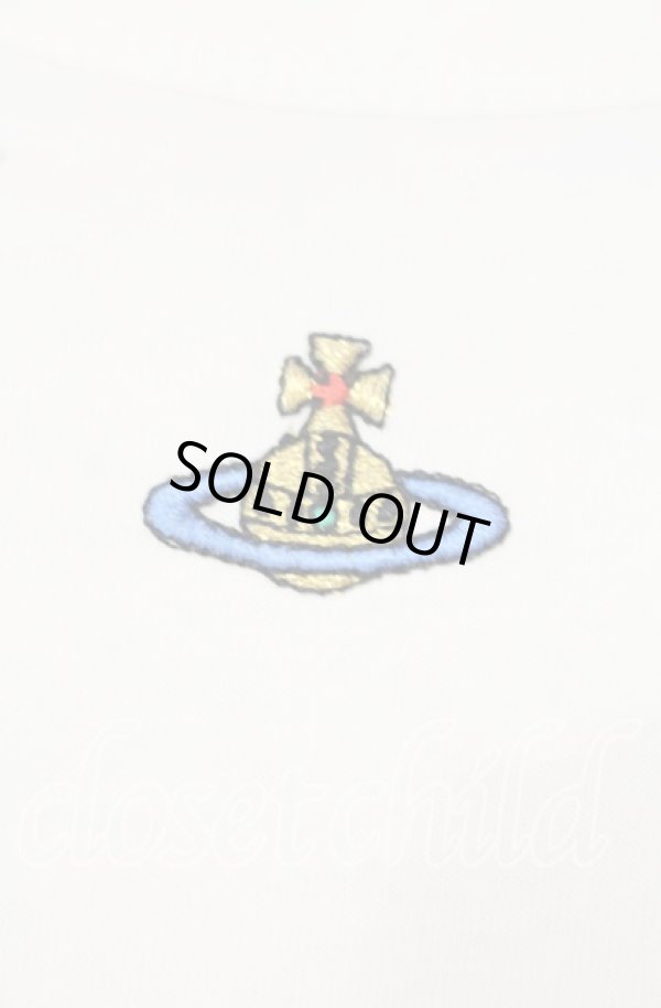 画像2: ヴィヴィアンウエストウッド 中古 / カラーオーブ刺繍Tシャツ XS ホワイト  O-25-10-12-027-ts-YM-ZH (2)