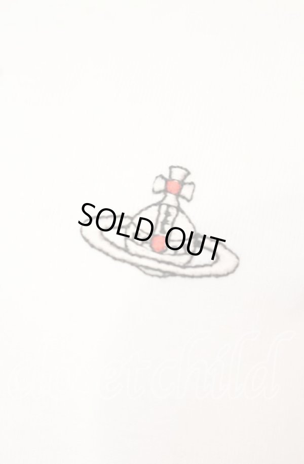 画像2: ヴィヴィアンウエストウッド 中古 / オーブ刺繍コットンTシャツ 01 ホワイト  O-25-10-12-028-ts-YM-OS (2)