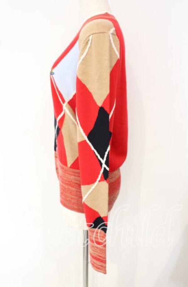 画像3: ヴィヴィアンウエストウッド 中古 / LADY HARLEQUIN（レディーハーレクインカーディガン） XS マルチ  O-25-10-12-029-to-YM-ZH (3)