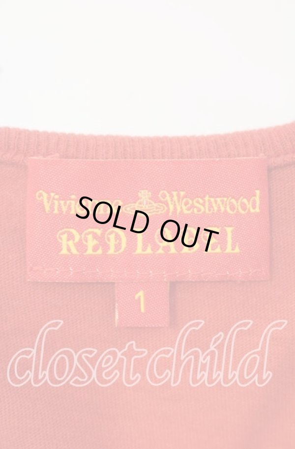 画像5: ヴィヴィアンウエストウッド 中古 / ステッチオーブTシャツ 1 レッド  O-25-10-12-030-ts-YM-OS (5)