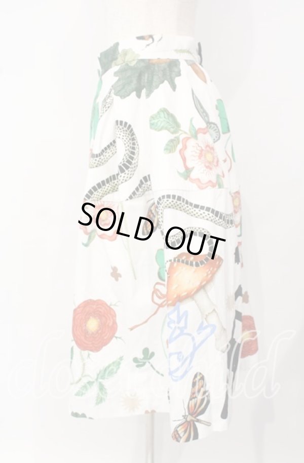 画像3: ヴィヴィアンウエストウッド 中古 / ハイカウントウェザーMystical Printボックスタックスカート 00 ホワイト  O-25-10-12-032-sk-IG-ZH (3)