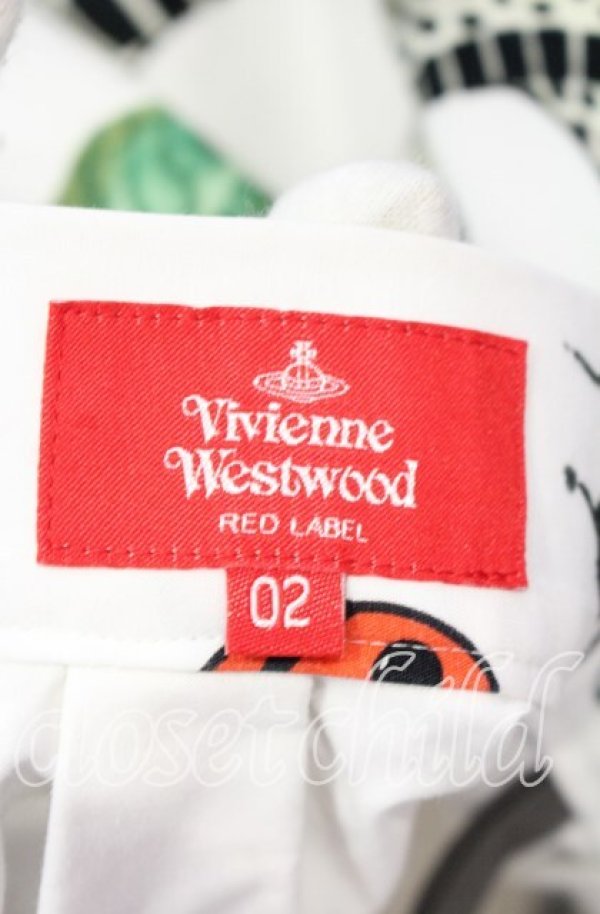 画像7: ヴィヴィアンウエストウッド 中古 / ハイカウントウェザーMystical Printボックスタックスカート 00 ホワイト  O-25-10-12-032-sk-IG-OS (7)