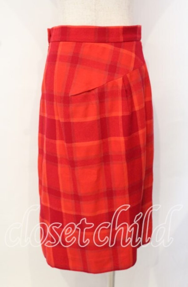 画像4: ヴィヴィアンウエストウッド 中古 / TARTAN ZIP SKIRT（タータンジップスカート） 40 レッド  O-25-10-12-035-sk-YM-OS (4)