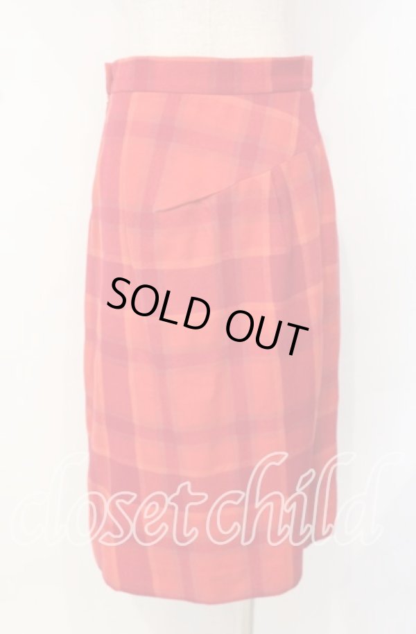 画像4: ヴィヴィアンウエストウッド 中古 / TARTAN ZIP SKIRT（タータンジップスカート） 40 レッド  O-25-10-12-035-sk-YM-OS (4)