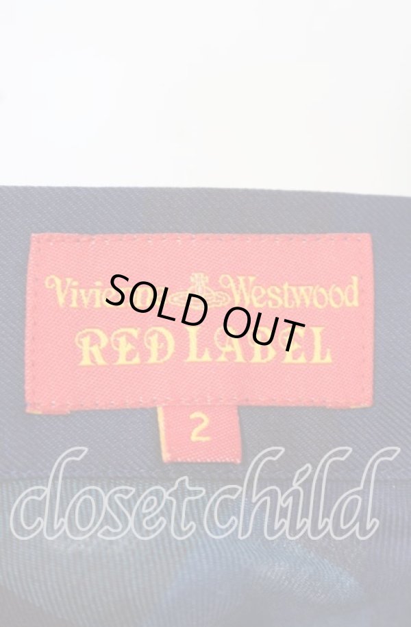 画像4: ヴィヴィアンウエストウッド 中古 / ブロックチェックドレープスカート 2 ブルー  O-25-10-12-037-sk-YM-ZH (4)