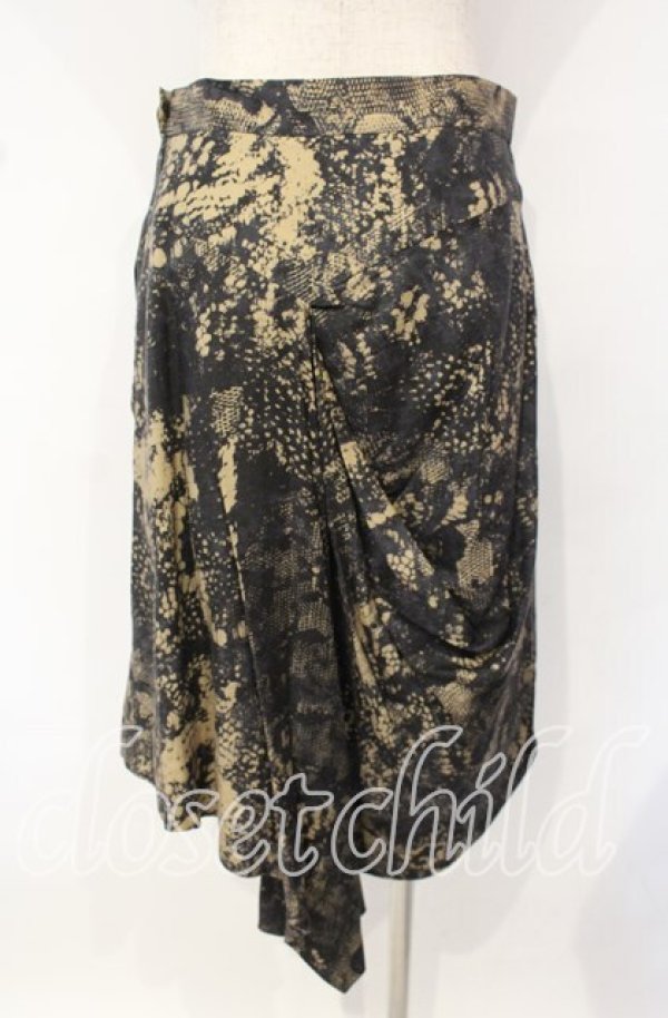 画像3: ヴィヴィアンウエストウッド 中古 / 総柄ドレープスカート 2 イエロー系  O-25-10-12-040-sk-YM-ZH (3)