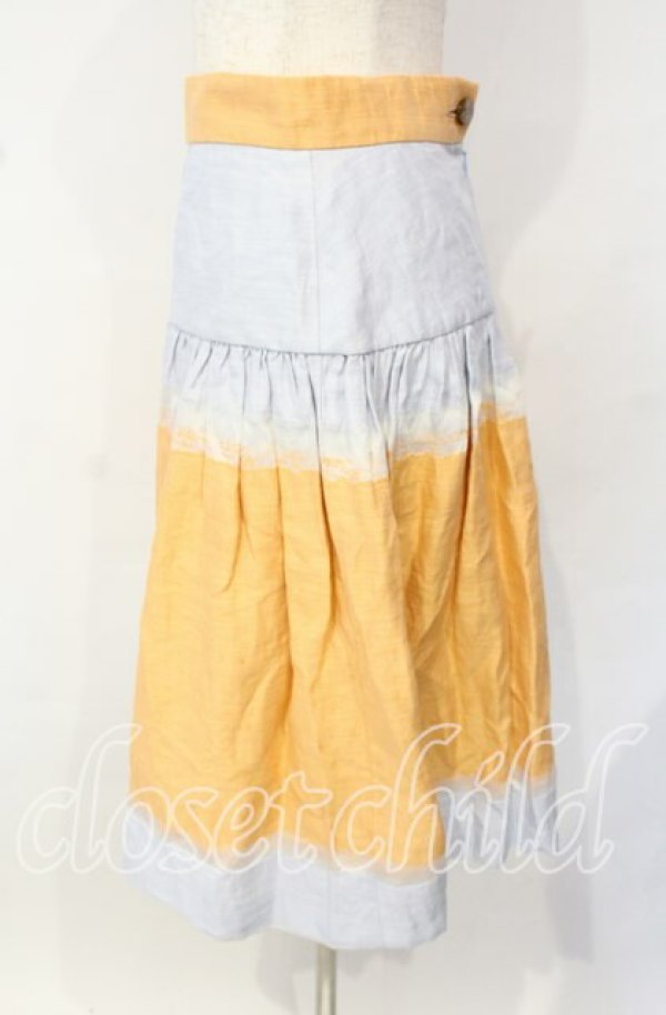 画像3: ヴィヴィアンウエストウッド 中古 / グラデーションスカート 2 オレンジｘサックス  O-25-10-12-041-sk-YM-OS (3)