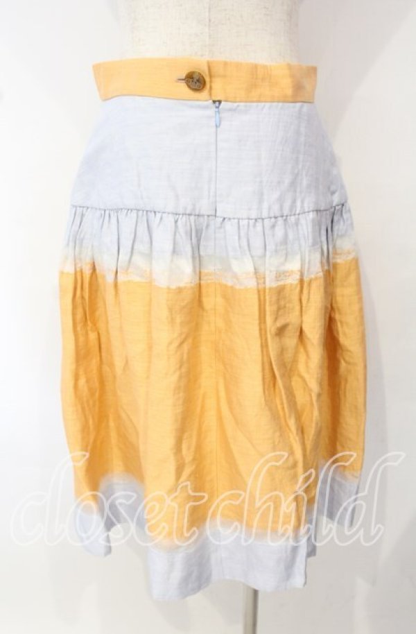 画像4: ヴィヴィアンウエストウッド 中古 / グラデーションスカート 2 オレンジｘサックス  O-25-10-12-041-sk-YM-OS (4)