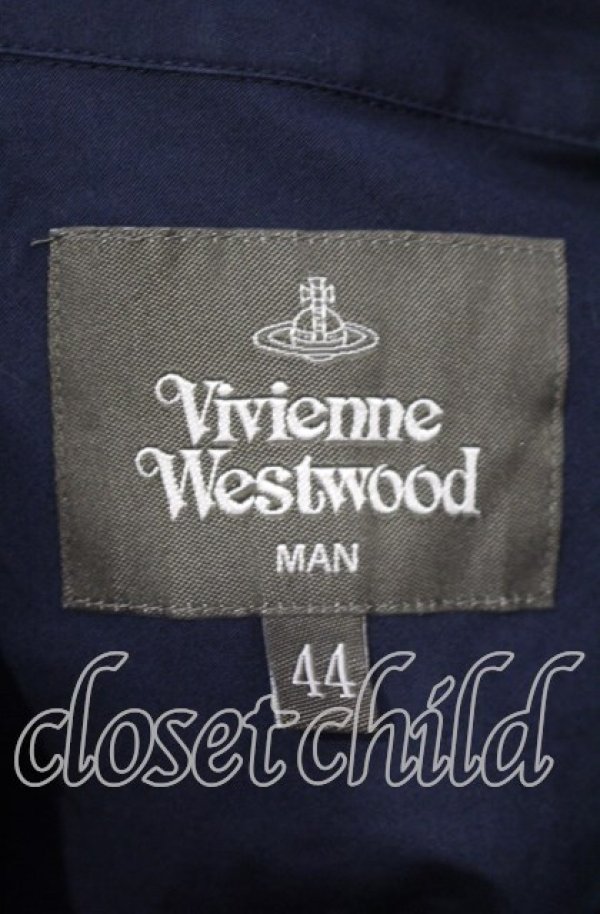 画像5: ヴィヴィアンウエストウッド MAN 中古 / ビッグポケットシャツ 44 ネイビー  O-25-10-12-004-bl-YM-OS (5)