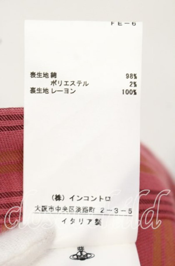 画像6: ヴィヴィアンウエストウッド 中古 / STRIPE CUT SKIRT （ストライプカットスカート） 40 ピンク  O-25-10-12-042-sk-YM-ZH (6)