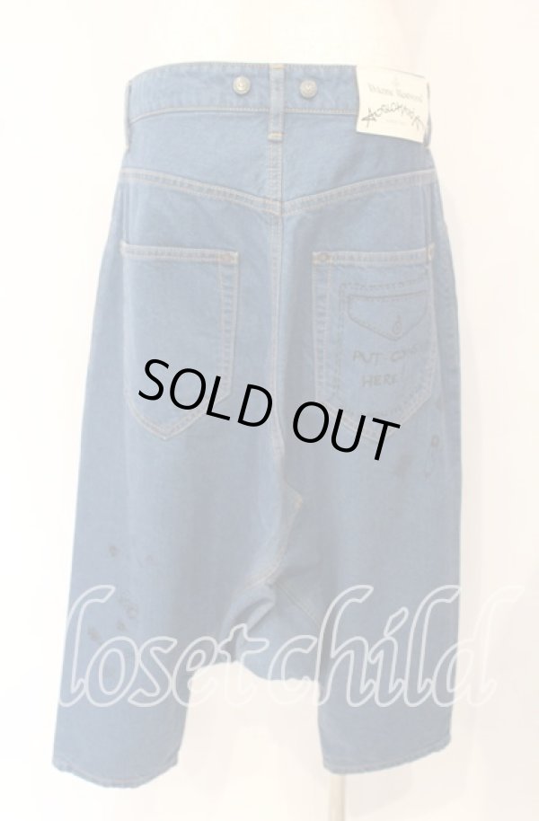 画像6: ANGLOMANIA 中古 / クロップドデニムサルエルパンツ 36 インディゴ  O-25-10-12-047-pa-YM-OS (6)