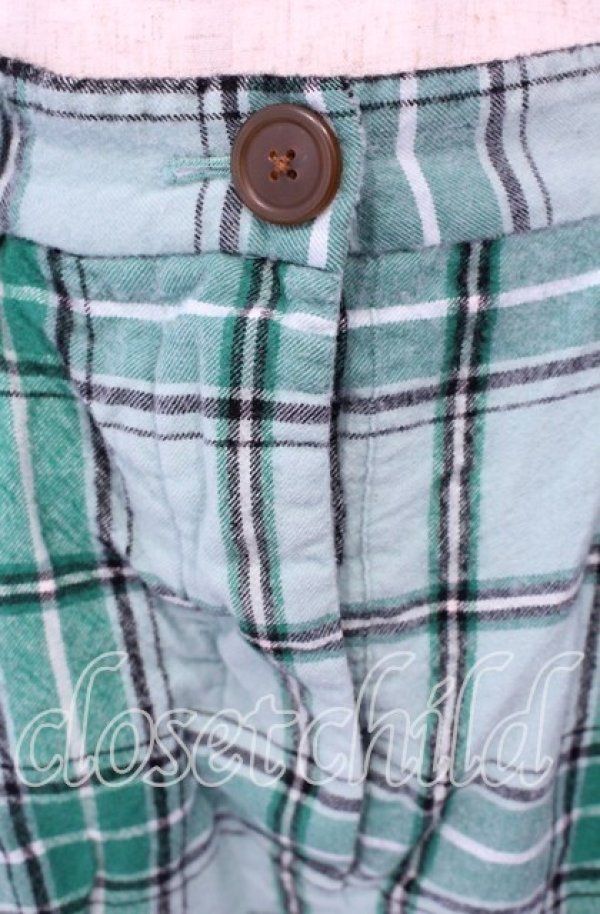 画像2: ヴィヴィアンウエストウッド 中古 / ウールタータンクロップドサルエルパンツ 02 グリーン  O-25-10-12-048-pa-YM-ZH (2)