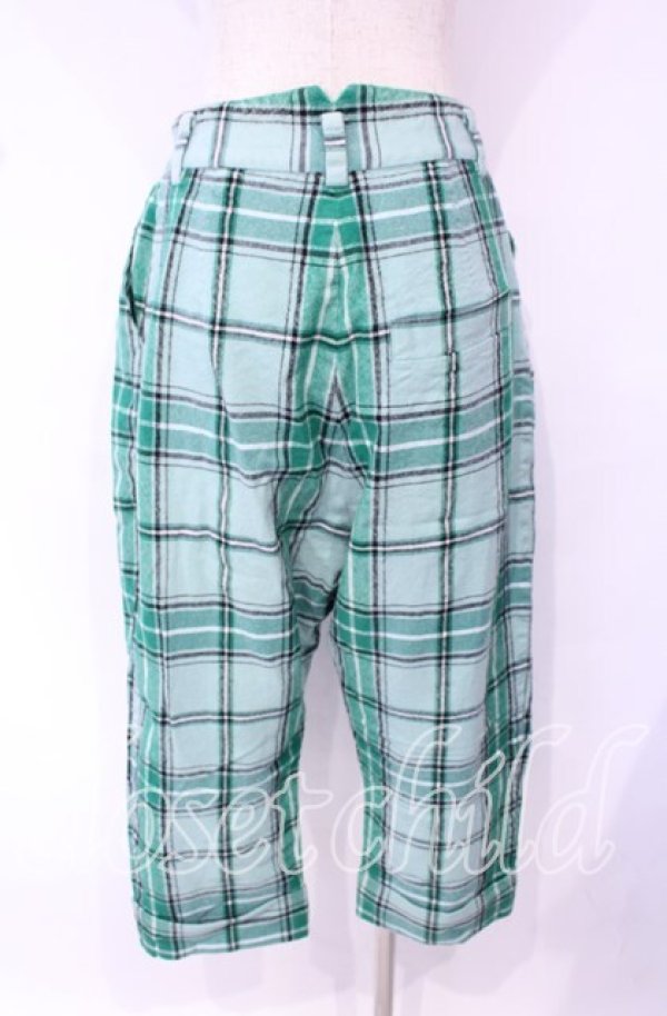 画像4: ヴィヴィアンウエストウッド 中古 / ウールタータンクロップドサルエルパンツ 02 グリーン  O-25-10-12-048-pa-YM-ZH (4)