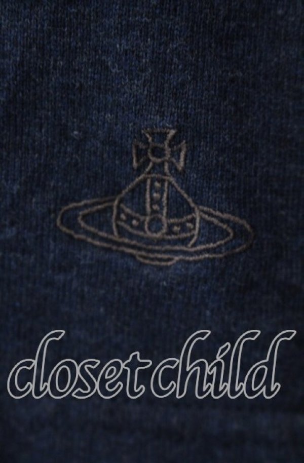 画像3: ヴィヴィアンウエストウッド MAN 中古 / GINGHAM PUPPY Tシャツ 44 ネイビー  O-25-10-12-001-ts-YM-ZH (3)