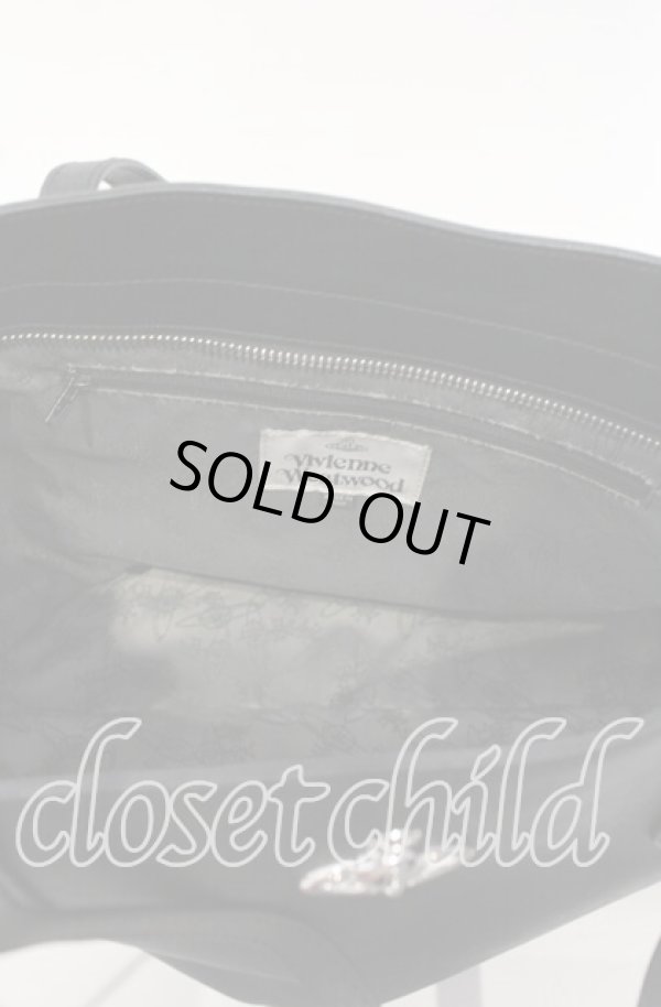 画像6: ヴィヴィアンウエストウッド 中古 / OPPER SAFFIANO TOTE（ショッパーサフィアーノトートバッグ）  ブラック  O-25-10-12-050-ba-YM-OS (6)