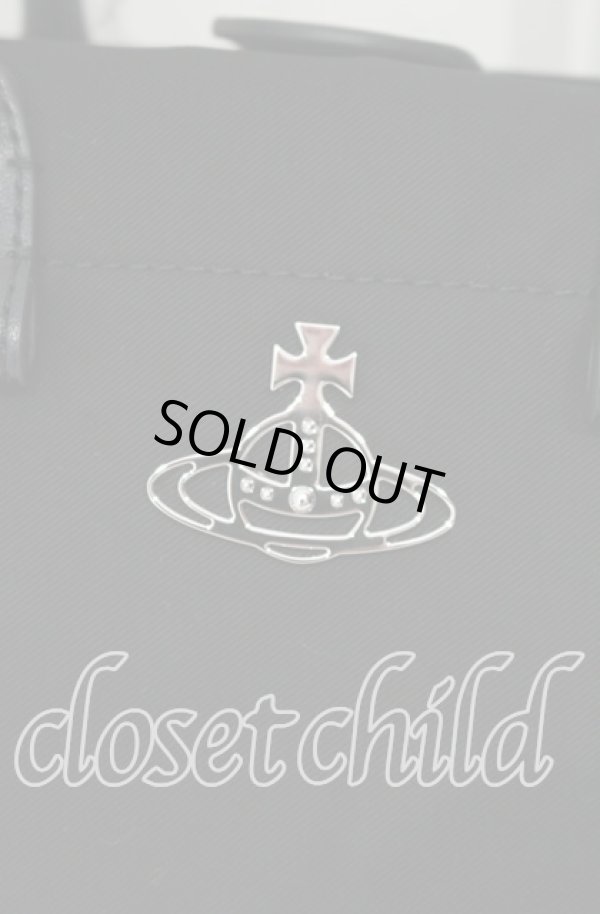 画像2: ヴィヴィアンウエストウッド 中古 / TEDDY SMALL TOTE CROSSBODY（テディスモールトートクロスボティバッグ）  ブラック ナイロン  O-25-10-12-051-ba-IG-ZH (2)