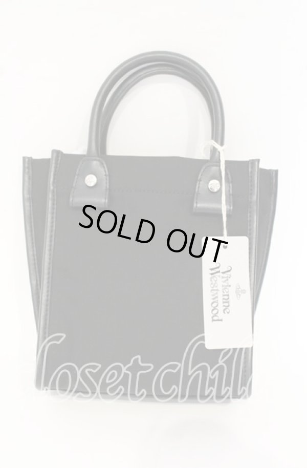 画像4: ヴィヴィアンウエストウッド 中古 / TEDDY SMALL TOTE CROSSBODY（テディスモールトートクロスボティバッグ）  ブラック ナイロン  O-25-10-12-051-ba-IG-ZH (4)