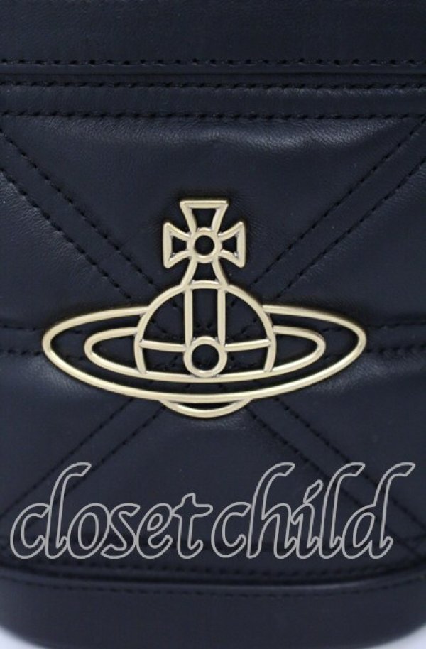 画像2: ヴィヴィアンウエストウッド 中古 / KITTY SMALL BUCKET BAG（キティースモールバスケットバッグ）  ブラック  O-25-10-12-052-ba-IG-OS (2)