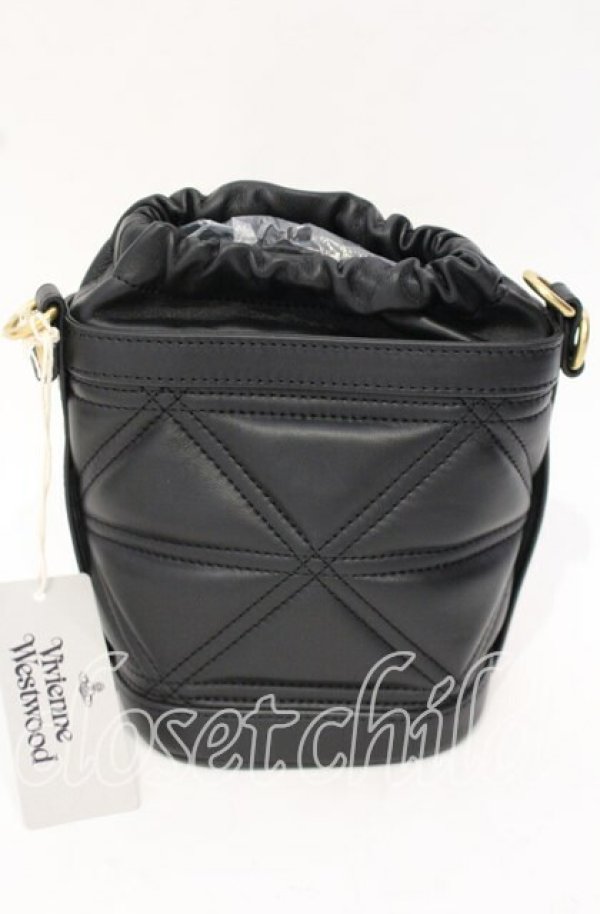 画像4: ヴィヴィアンウエストウッド 中古 / KITTY SMALL BUCKET BAG（キティースモールバスケットバッグ）  ブラック  O-25-10-12-052-ba-IG-OS (4)