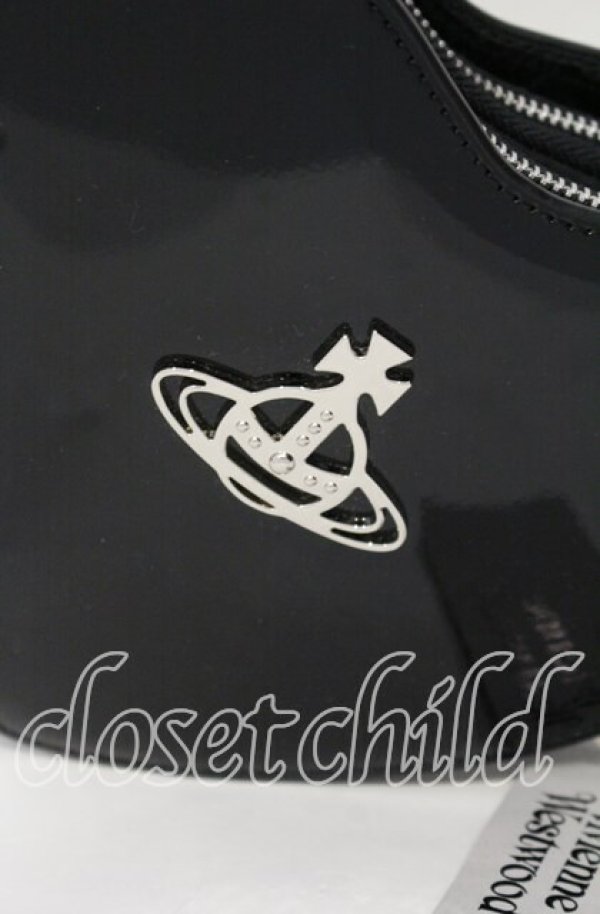 画像2: ヴィヴィアンウエストウッド 中古 / LOUISE HEART CROSSBODY BAG（ルイーズハートクロスボディバッグ）  ブラック  O-25-10-12-055-ba-IG-OS (2)