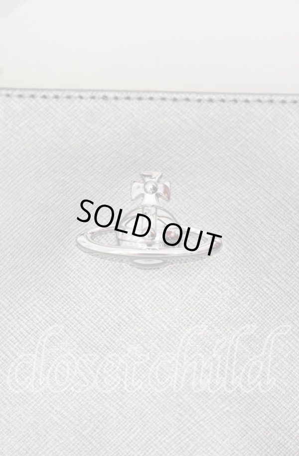 画像2: ヴィヴィアンウエストウッド 中古 / OPPER SAFFIANO TOTE（ショッパーサフィアーノトートバッグ）  アンスラサイト  O-25-10-12-056-ba-IG-OS (2)