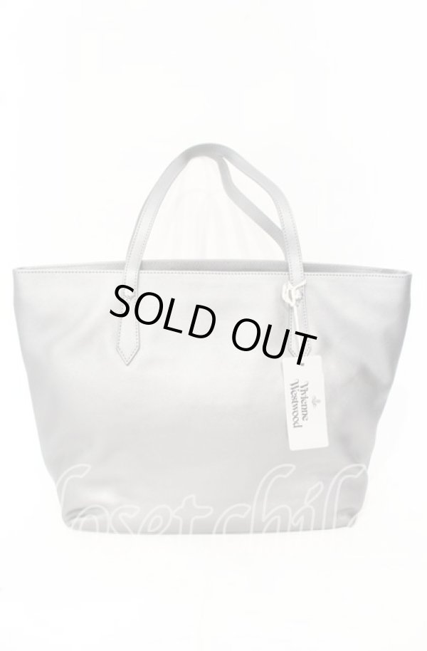 画像4: ヴィヴィアンウエストウッド 中古 / OPPER SAFFIANO TOTE（ショッパーサフィアーノトートバッグ）  アンスラサイト  O-25-10-12-056-ba-IG-OS (4)