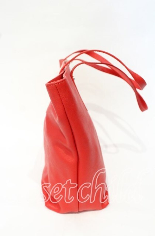 画像3: ヴィヴィアンウエストウッド 中古 / OPPER SAFFIANO TOTE（ショッパーサフィアーノトートバッグ）  レッド  O-25-10-12-057-ba-IG-OS (3)