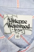 画像5: ヴィヴィアンウエストウッド MAN 中古 / ポケットチェックシャツ 46 サックス  O-25-10-12-006-bl-YM-OS (5)