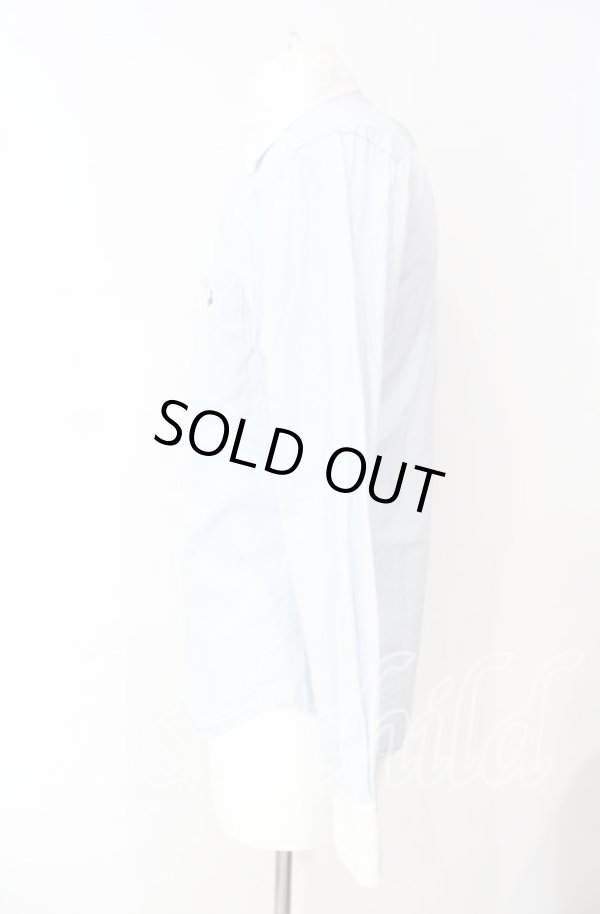 画像4: ヴィヴィアンウエストウッド MAN 中古 / 切替エドットクラシックシャツ 44 サックス  O-25-10-12-007-bl-YM-OS (4)