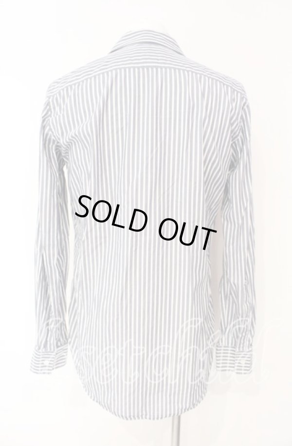 画像4: ヴィヴィアンウエストウッド MAN 中古 / 変形ストライプシャツ 1 ブルー  O-25-10-12-008-bl-YM-ZH (4)