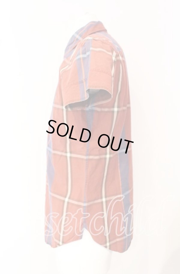 画像3: ヴィヴィアンウエストウッド MAN 中古 / 半袖チェックシャツ 44 レッド  O-25-10-12-010-bl-YM-ZH (3)