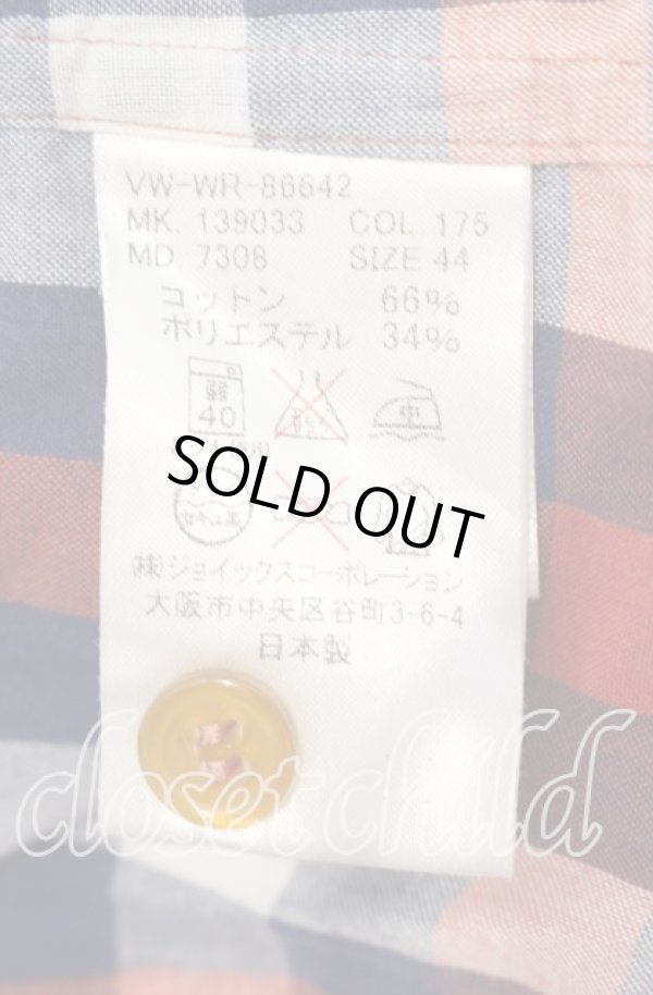 画像6: ヴィヴィアンウエストウッド 中古 / オジークラーク半袖チェックシャツ 44 レッド  O-25-10-12-011-bl-YM-ZH (6)